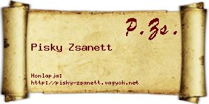 Pisky Zsanett névjegykártya