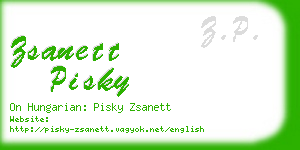 zsanett pisky business card